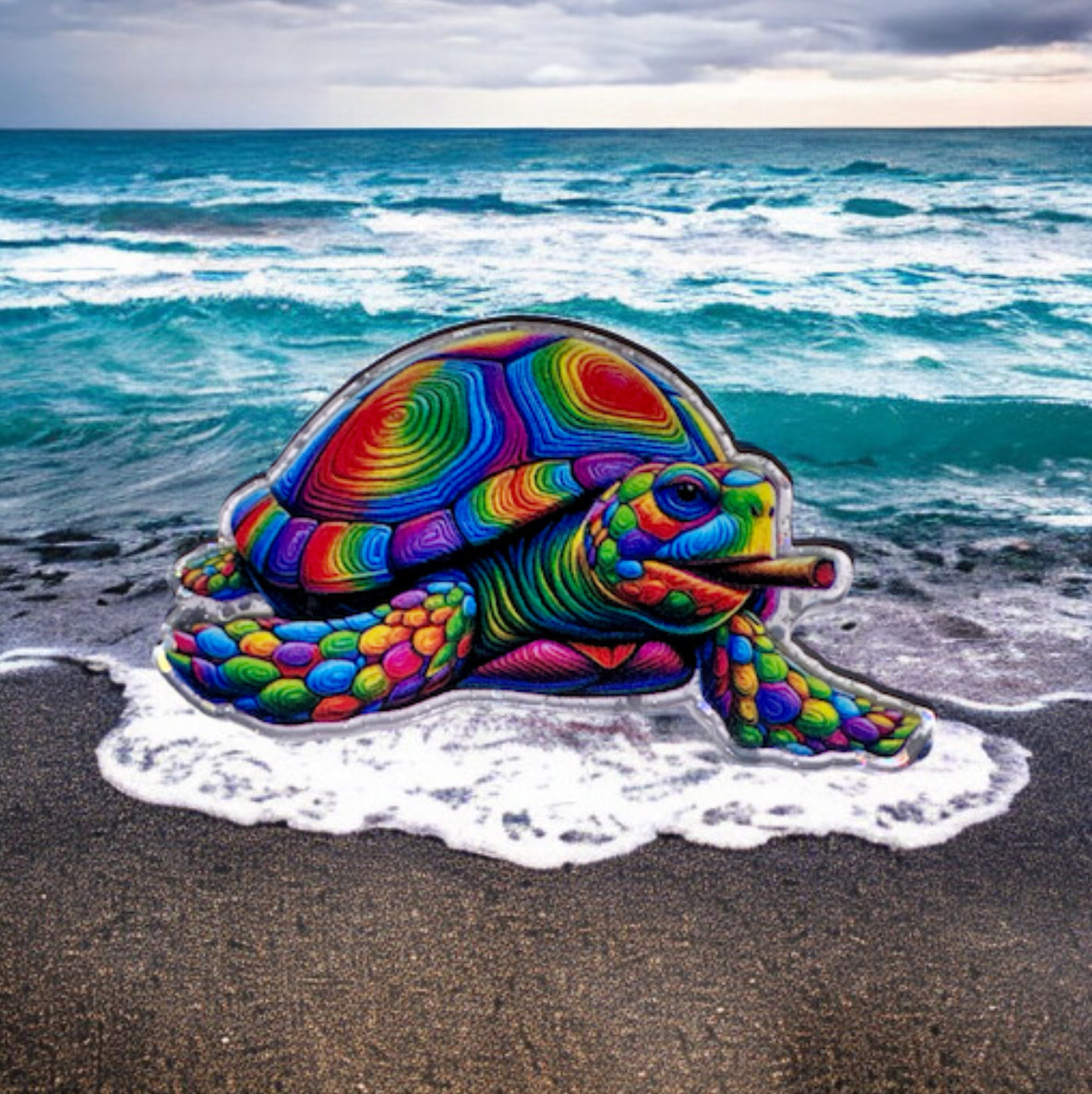 Rainbow Turtle Acrylic