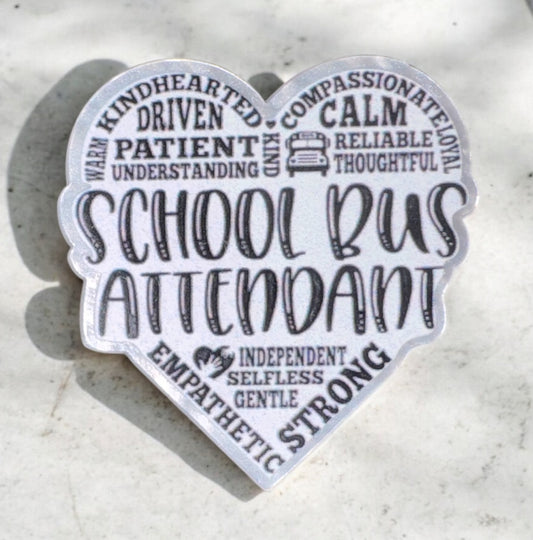 School Bus Attendant Acrylic Flatback