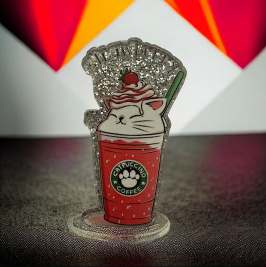 Strawberry Catpuccino Acrylic
