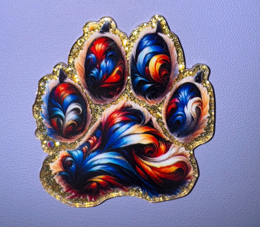 Paw Print Acrylic Flatback