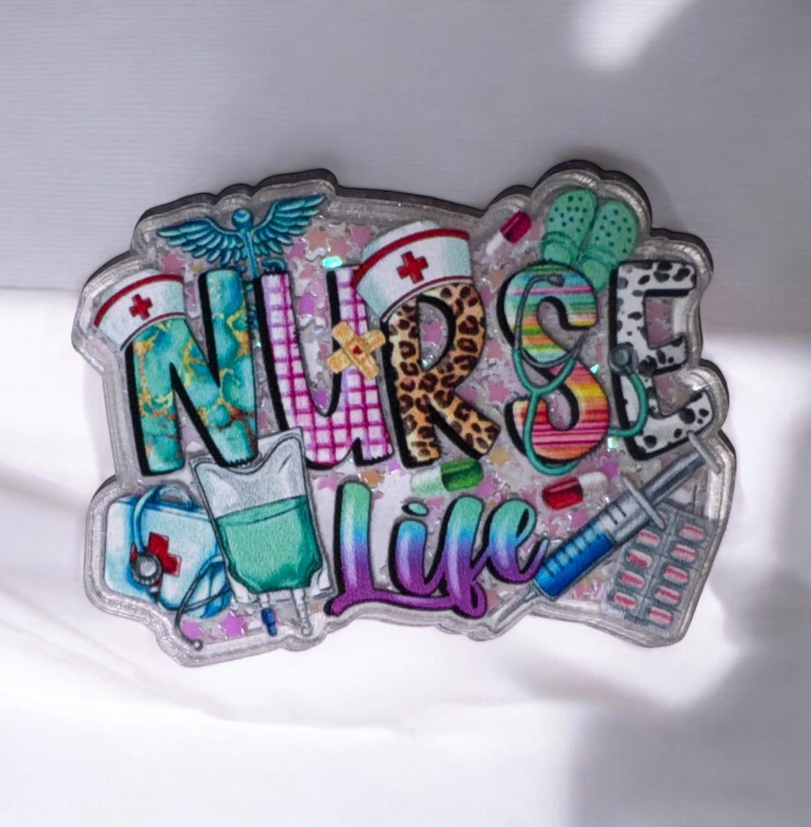 Nurse Life Shaker Acrylic Flatback