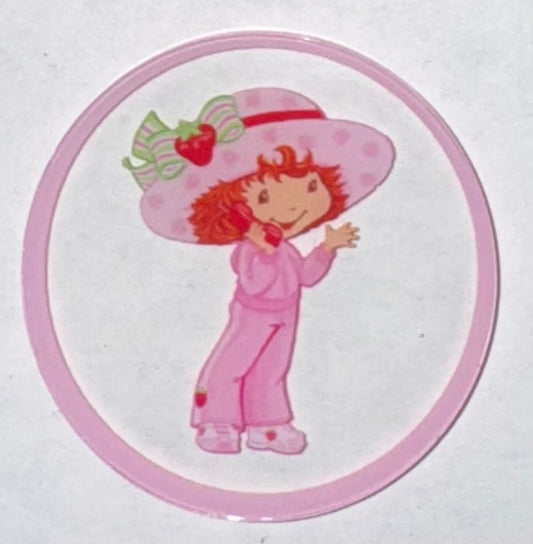Strawberry Girl Pink Suit Acrylic Flatback