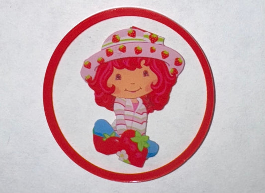 Strawberry Girl Striped Shirt Acrylic Flatback