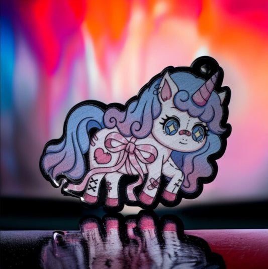 Unicorn With Bow Acrylic Flatback