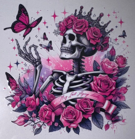 My Last Flying F*ck Butterfly Skeleton Decal