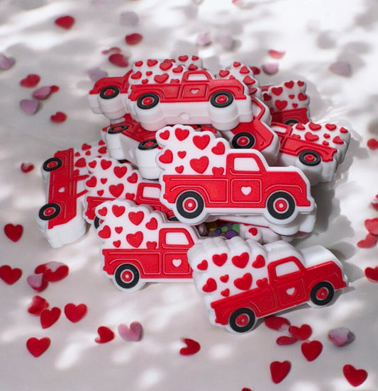 Valentine Heart Red Truck