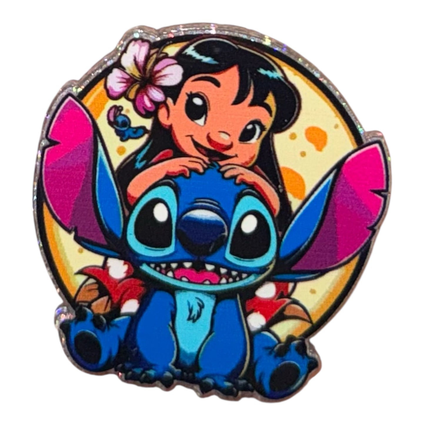 Blue Alien And Friend Acrylic Flatback