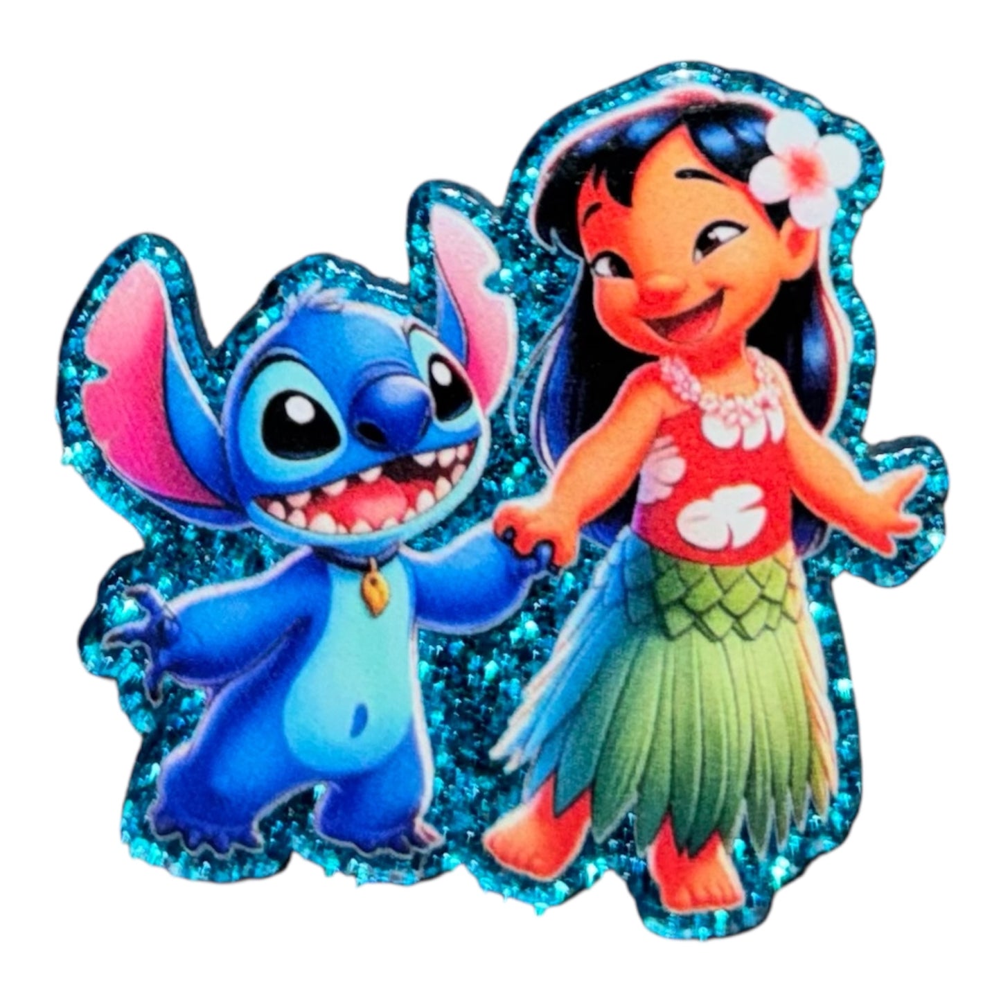 Blue Alien And Friend Acrylic Flatback