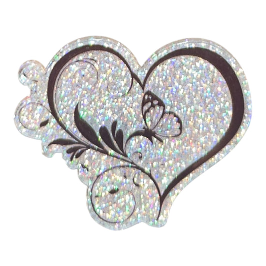 Butterfly Heart Acrylic Flatback