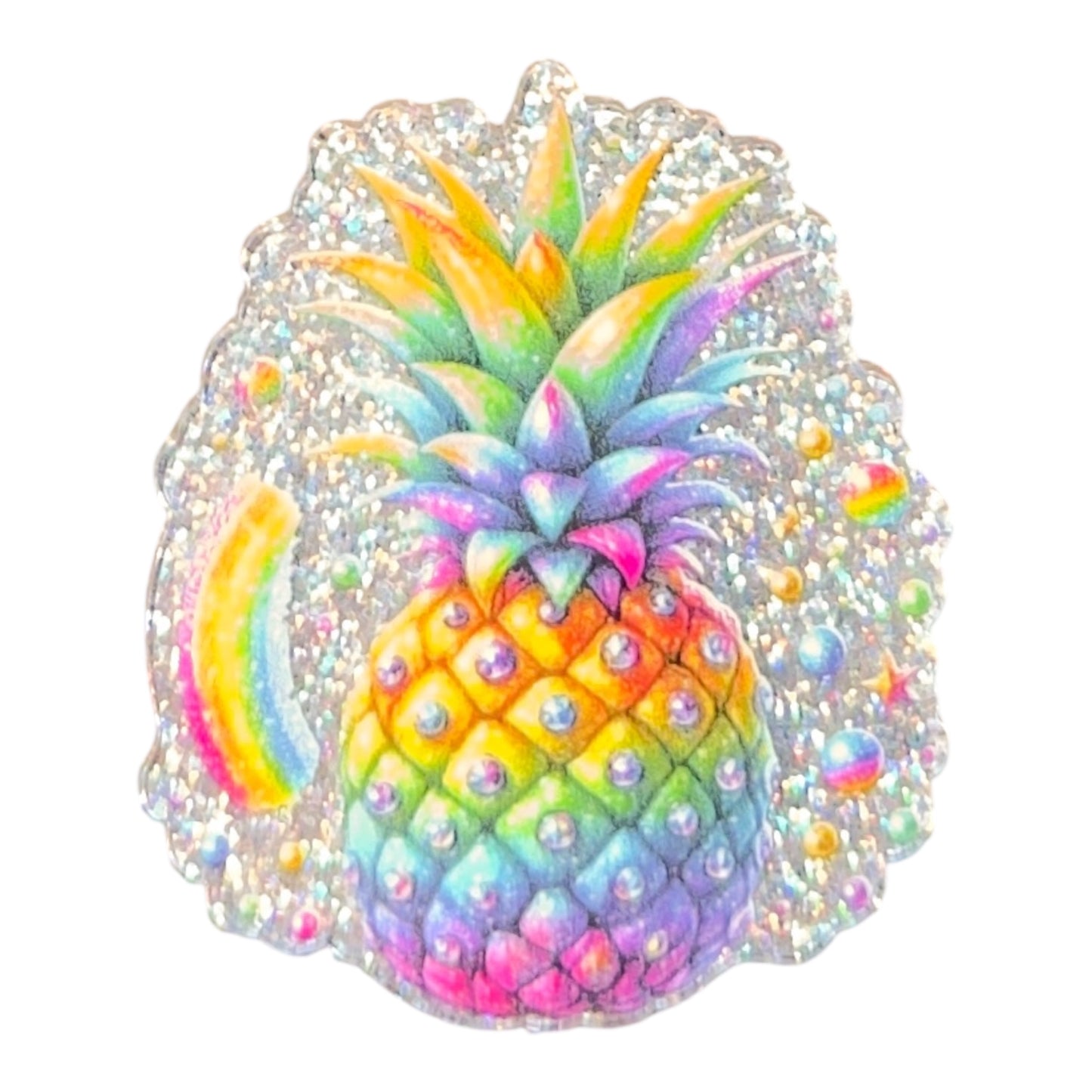 Rainbow Pineapple Acrylic Flatback