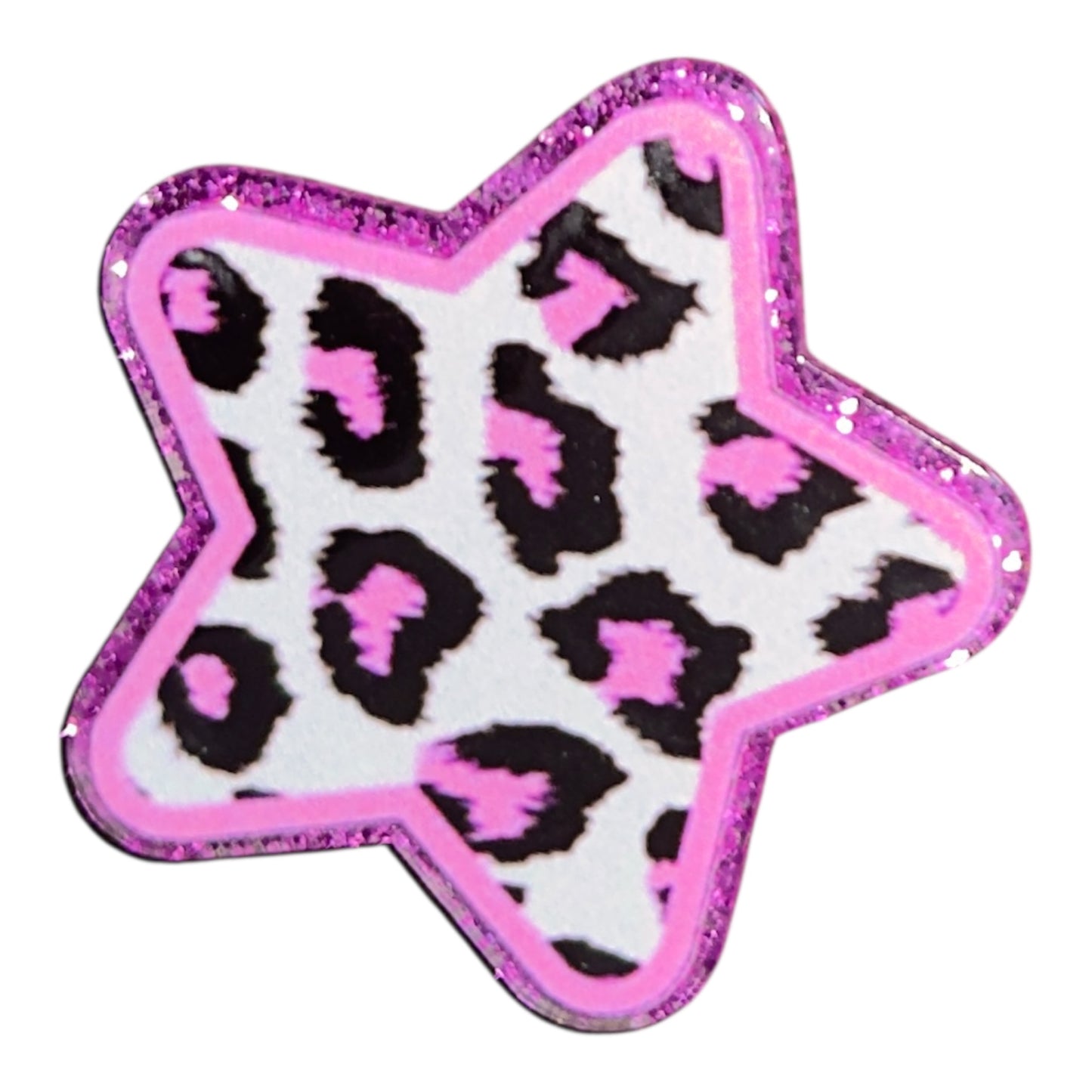 Leopard Print Star Acrylic Flatback
