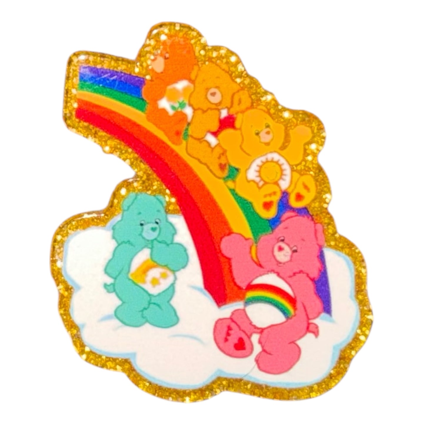 Caring Bear Rainbow Acrylic Flatback