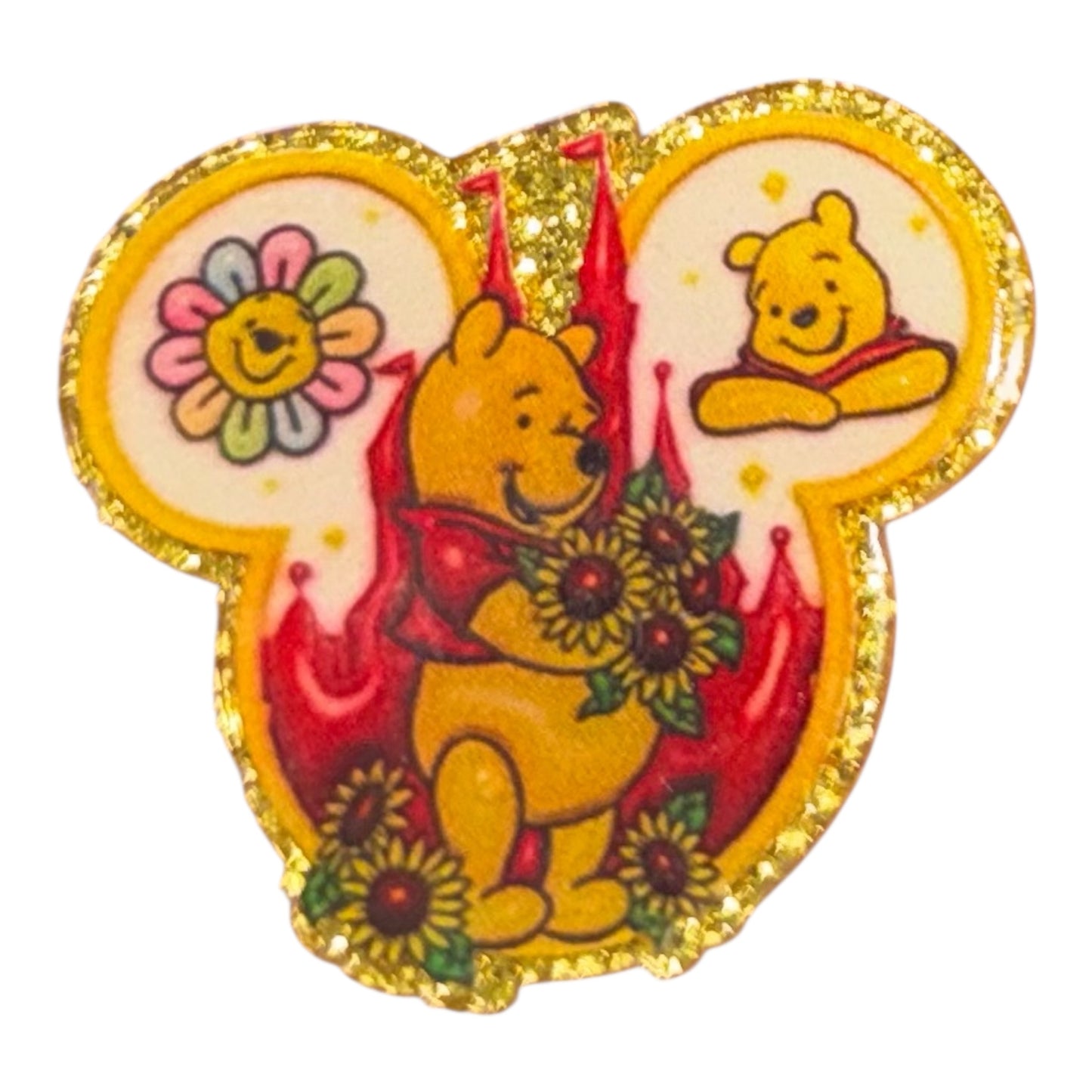 Honey Bear Mouse Ears Acrylic Flatback