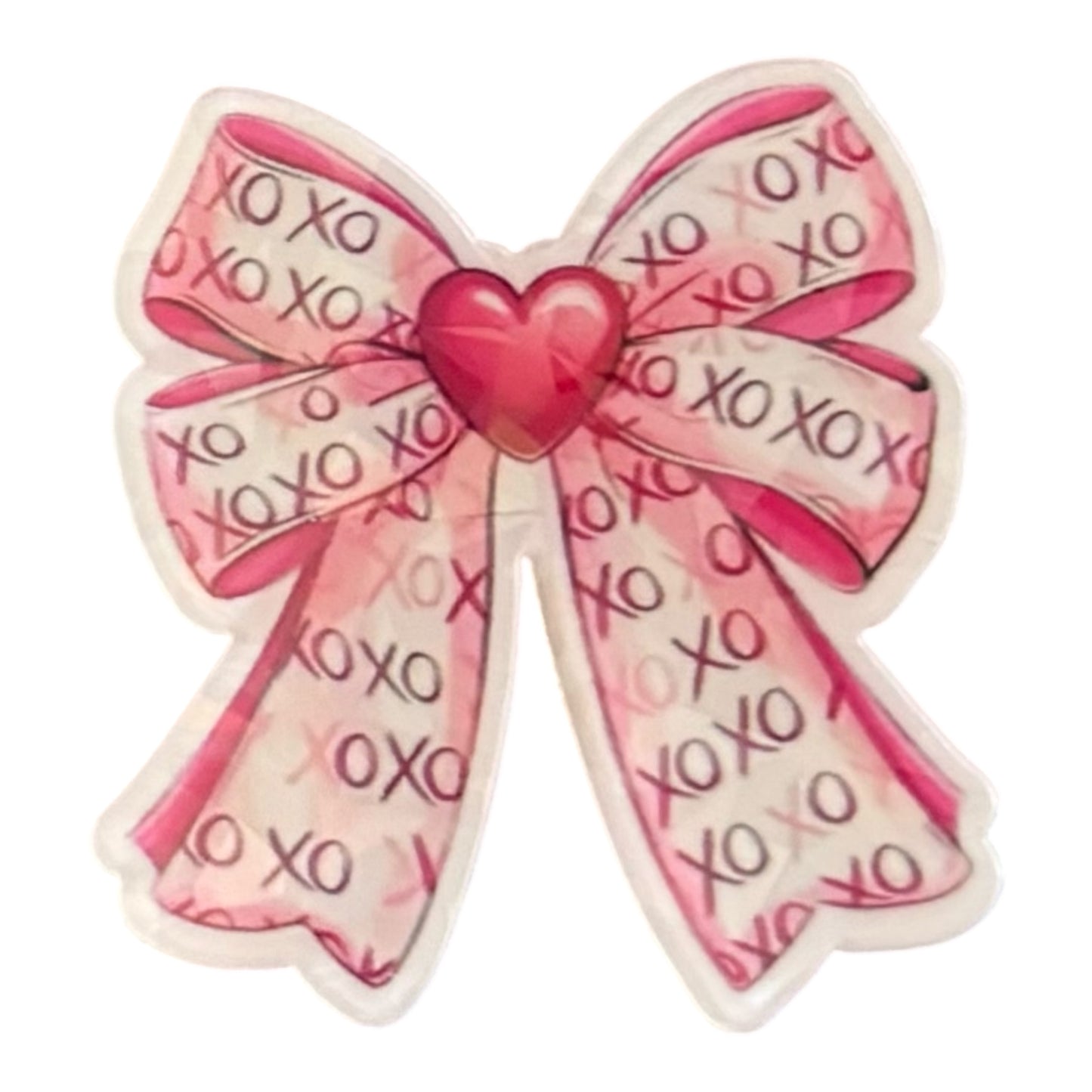 Holographic XoXo Bow Acrylic Flatback