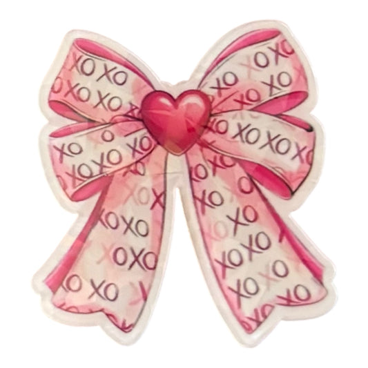 Holographic XoXo Bow Acrylic Flatback