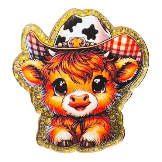 Highland Cowboy Acrylic Flatback
