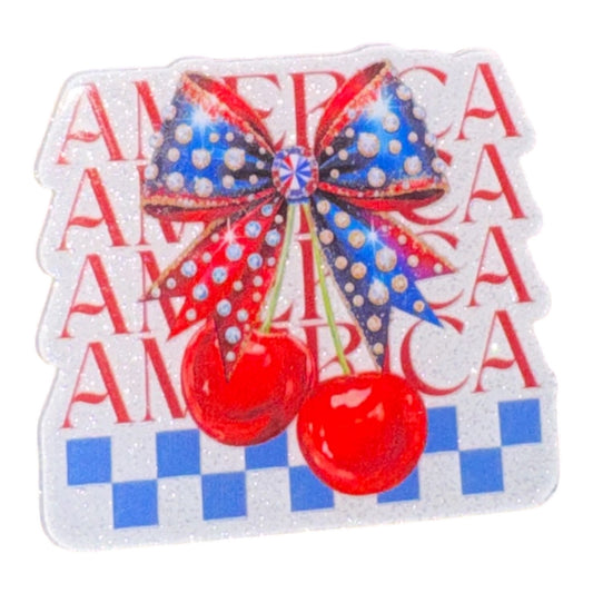 American Cherries Acrylic Flatback