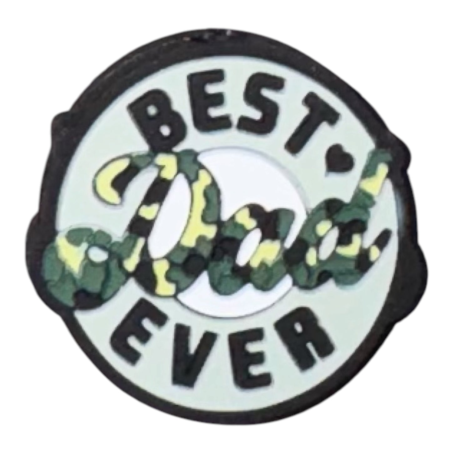 Best Dad Ever Camouflage Silicone Focal