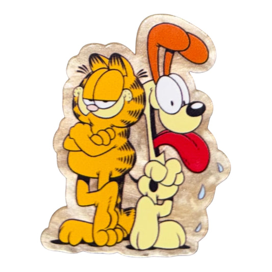 Cat and Dog Cartoon Acrylic Flatback