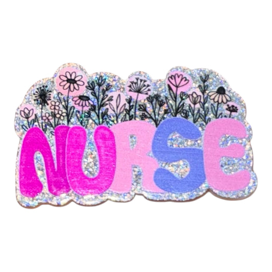 Floral Nurse Acrylic Flatback