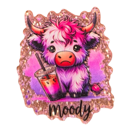 Moody Cow Acrylic Flatback