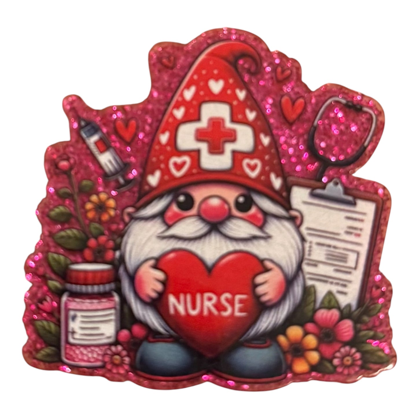Nurse Gnome Acrylic Flatback