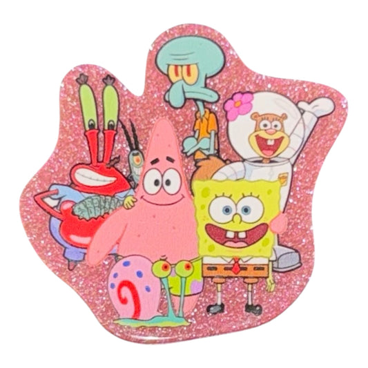 Under The Sea Sponge Friends Acrylic Flatback