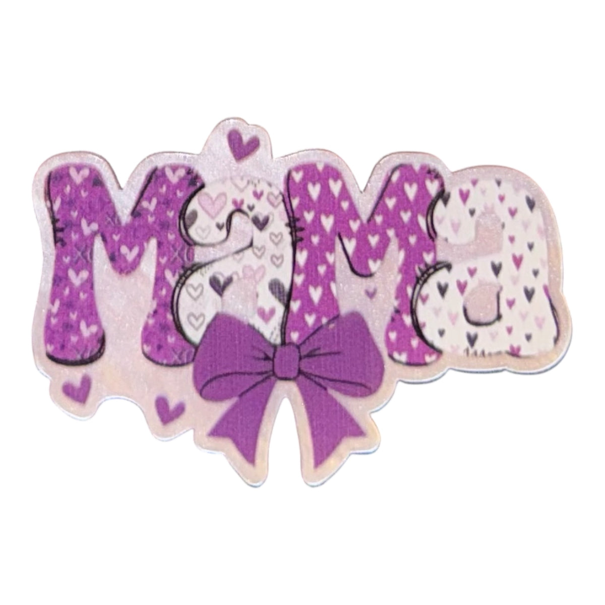 Mama Purple Bow ACRYLIC FLATBACK