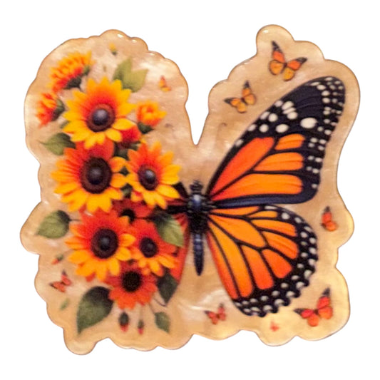 Golden Butterfly Acrylic Flatback
