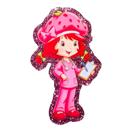 Strawberry Girl Acrylic Flatback