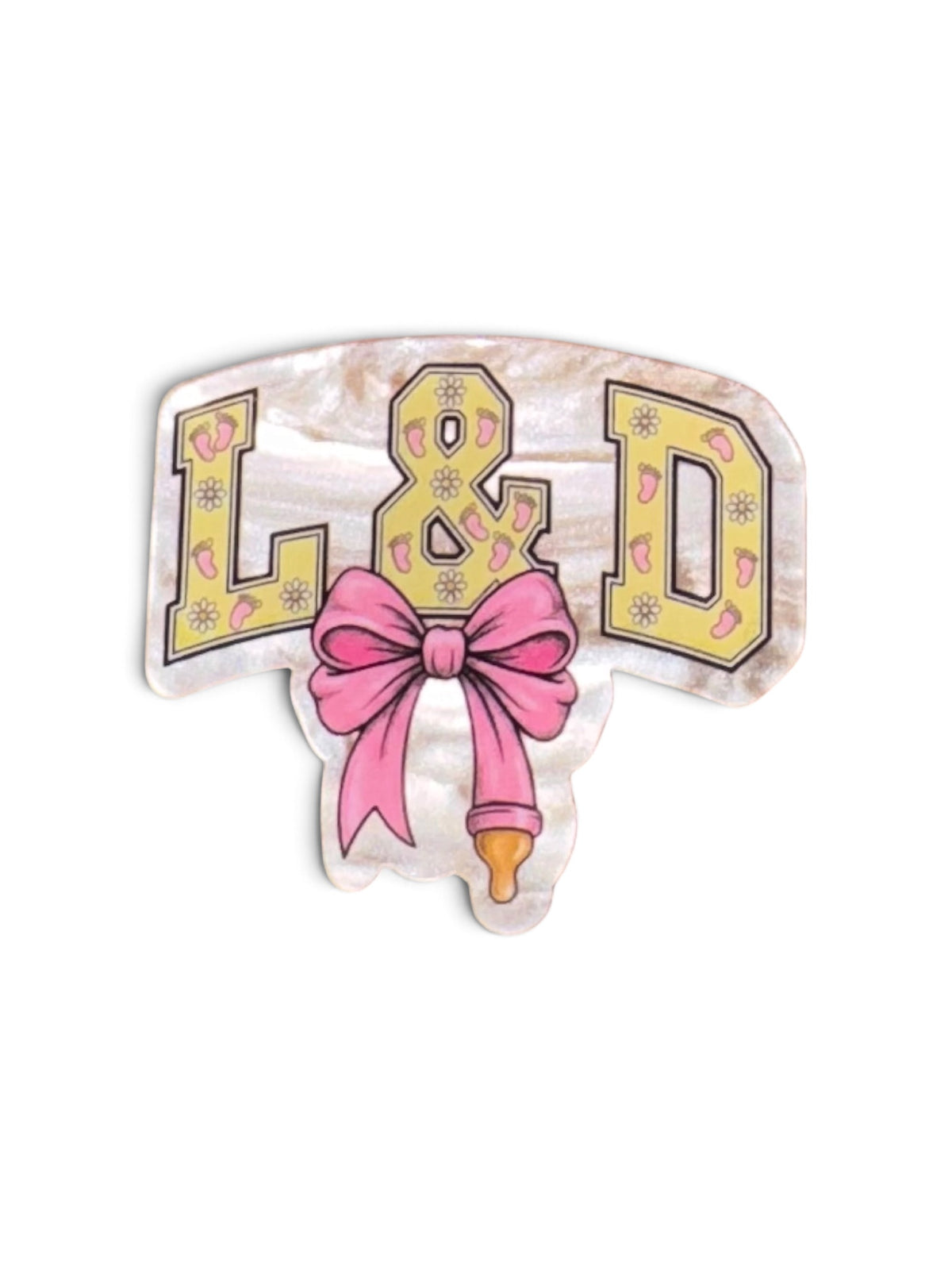 L&D Bow Acrylic Flatback