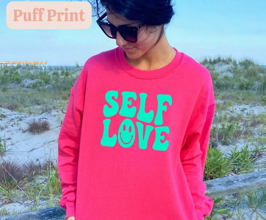 Self Love Puff Paint Graphic Unisex Tee