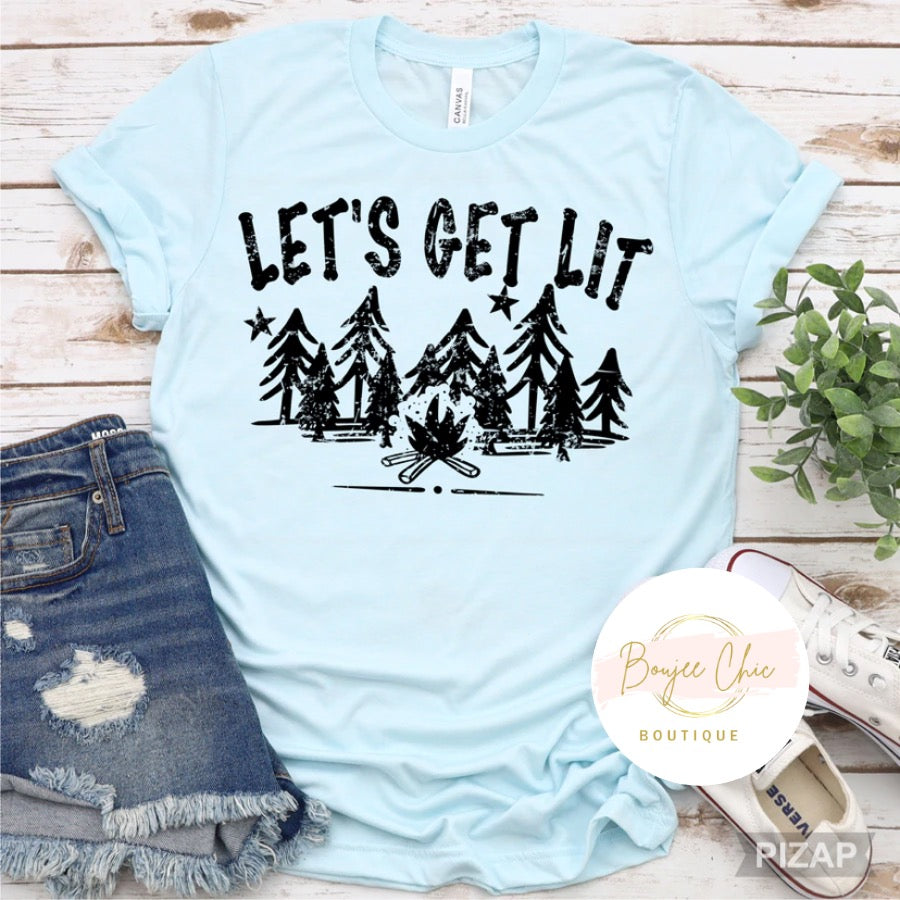 Let’s Get Lit Camping T-Shirt