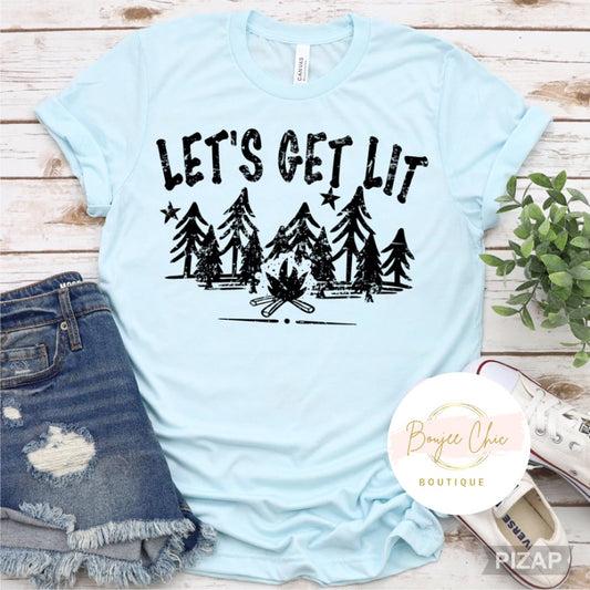 Let’s Get Lit Camping T-Shirt